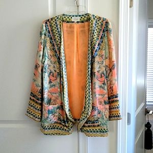 Camilla silk topper jacket